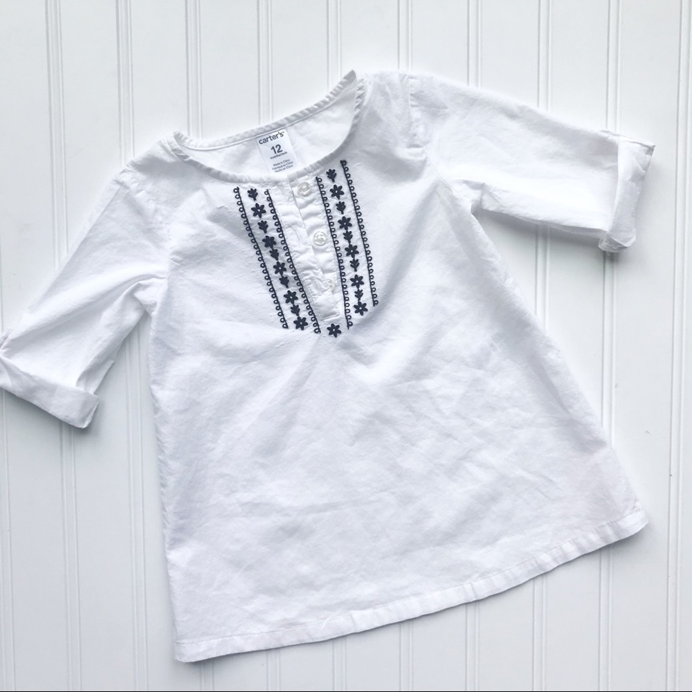 •Carter’s• embroidered tunic top